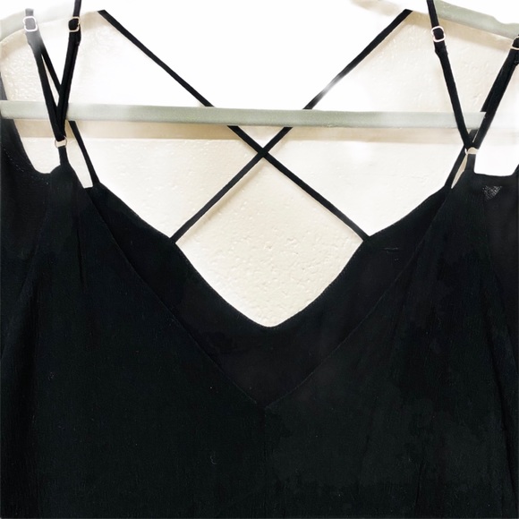 Lulus Afterglow Black Strappy Cold-Shoulder Shift - Picture 10 of 14